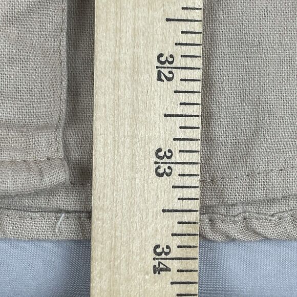 Love Tree Linen Blend Button Front Collared Mini Dress Women’s LG Khaki Safari - Picture 11 of 15